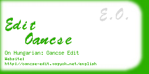 edit oancse business card